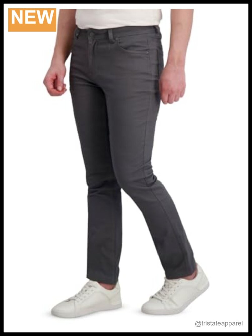 Stretch Performance Skinny Fit Chinos with Zipper Pockets Business Casual